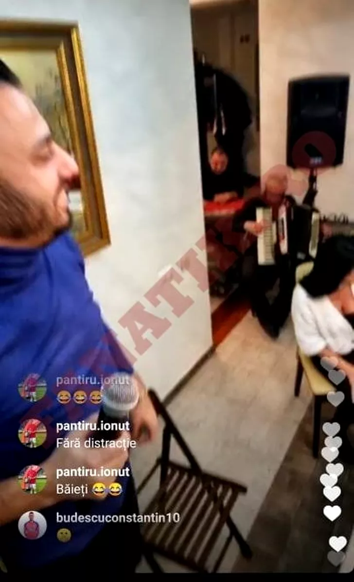 Ionuț Panțîru se distrează la filmarea lui Constantin Budescu. Sursă foto: captură Instagram Constantin Budescu