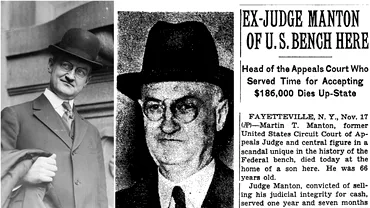 Povestea celui mai corupt judecator din istoria SUA Cati bani a obtinut Martin Manton pana a fost prins