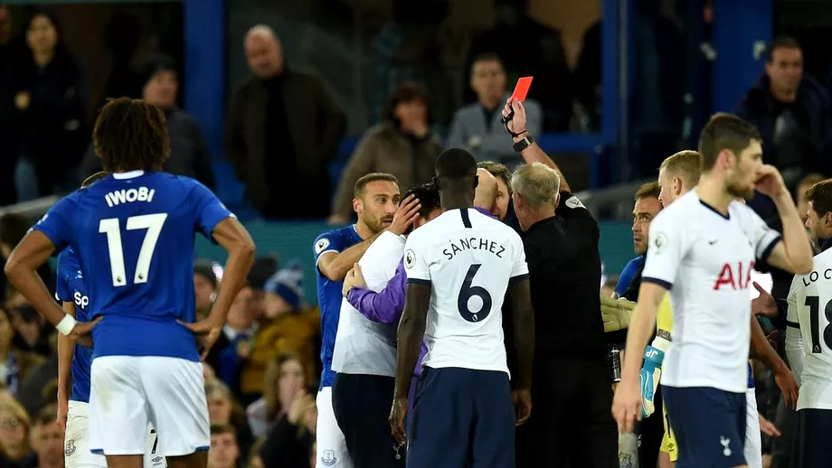 Cartonasul rosu primit de HeungMin Son dupa faultul asupra lui Andre Gomes in meciul Everton  Tottenham a fost anulat