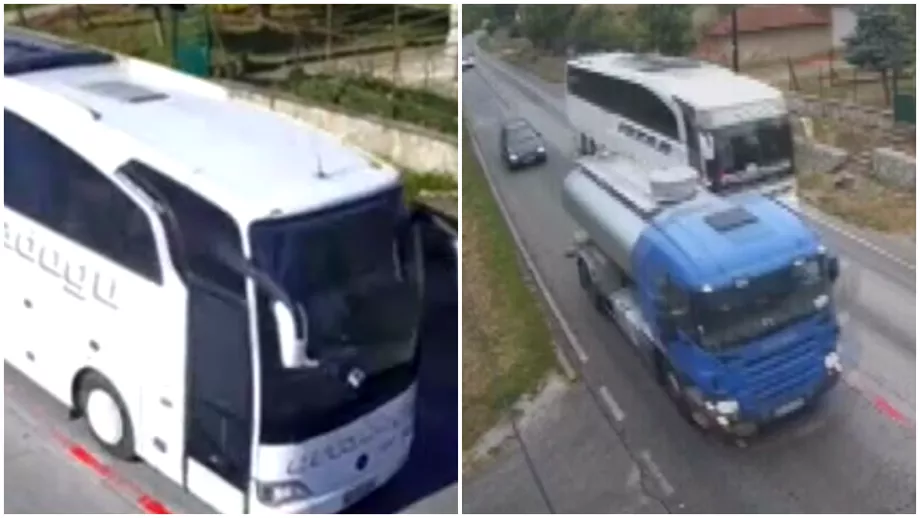 Cum a fost filmat autocarul cu romani in Bulgaria inainte de tragedie Soferul pus sub acuzare