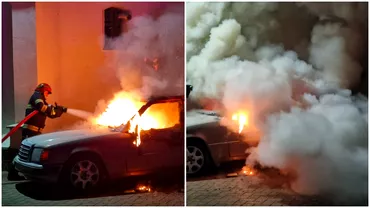 Video Masina unui preot a fost incendiata chiar in curtea bisericii Suspectul surprins de camere