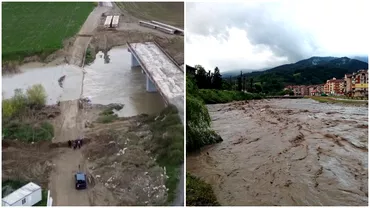 Ploile abundente fac ravagii in tara pod din Vrancea luat de ape Hidrologii au emis cod galben de inundatii Update