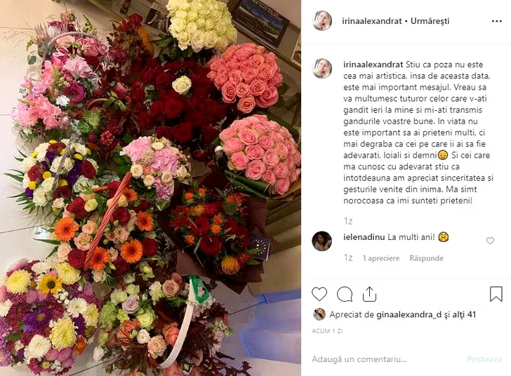 Irina Tănase și-a sărbătorit ziua de naștere. Irina Tănase