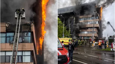 Incendiu de proportii la o cladire de birouri din Moscova Patru persoane au ajuns la spital Video