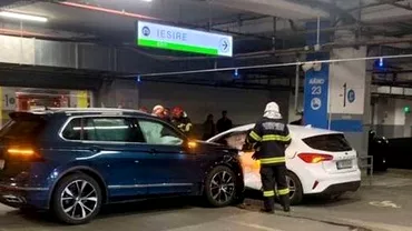 Accident grav in parcarea subterana de la AFI Cotroceni Doua persoane spitalizate