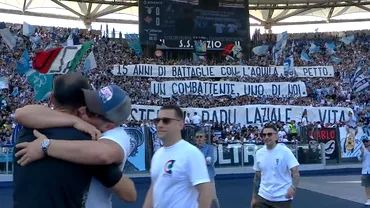 Stefan Radu in lacrimi la ultimul sau meci pe Stadio Olimpico Mesajul emotionant dedicat de ultrasii lui Lazio Foto si video