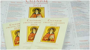 Calendar Ortodox aprilie 2024 sarbatori importante cu cruce rosie si cruce neagra