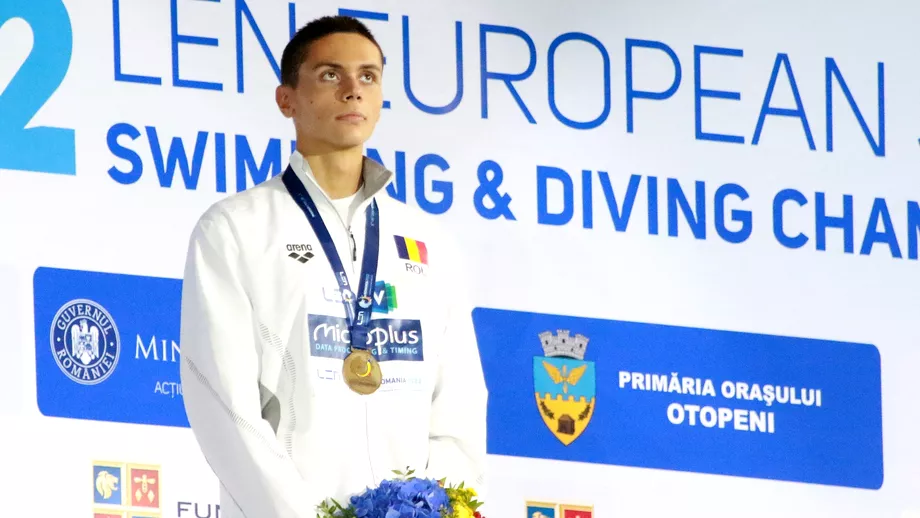 Cati bani va incasa David Popovici pentru medaliile castigate la Europenele de natatie la juniori Ce premii ofera MTS
