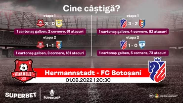 P Hermannstadt  FC Botosani sau lupta pentru locul 1 in SuperLiga