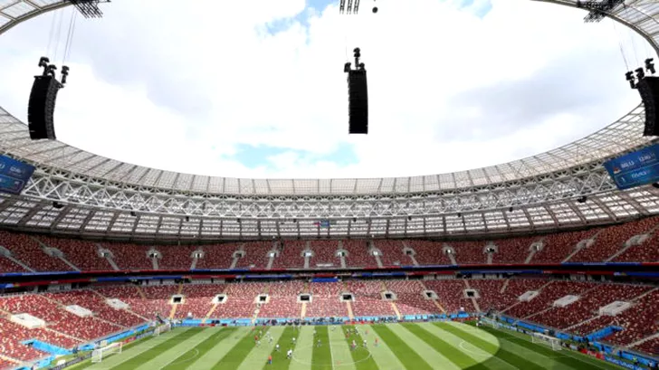 Stadion Lujniki din Moscova. Aici a avut loc deschiderea CM 2018 şi finala Franţa - Croaţia