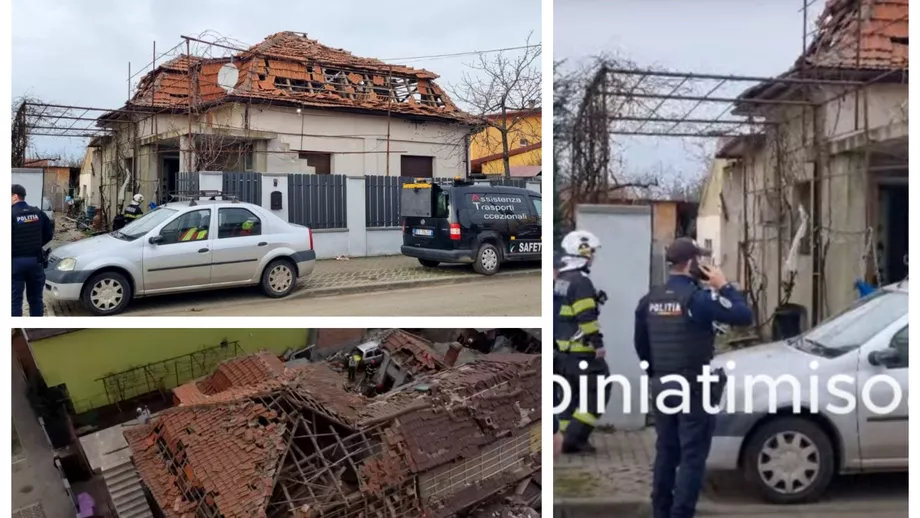 Casa din Timisoara spulberata de explozia unei butelii Patru copii cu varste intre 1 si 5 ani au ajuns la spital
