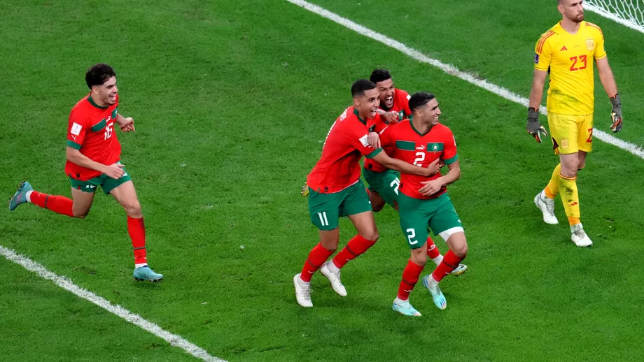 Maroc  Spania 00 30 la loviturile de departajare in optimile de finala de la Campionatul Mondial 2022 Cui ia dedicat golul decisiv Hakimi De ce a imitat un pinguin