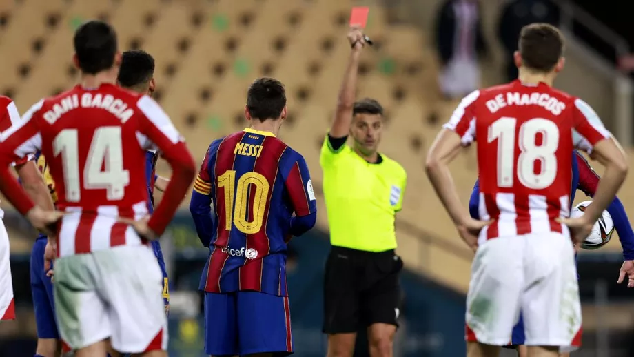 Lionel Messi eliminat dupa 753 de meciuri Spaniolii au anuntat cat va fi suspendat Video