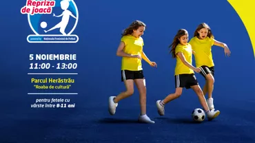 FRF actiune pentru atragerea copiilor la fotbal feminin Eveniment cu premii in Parcul Herestrau