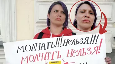 O femeie din Rusia sia cusut gura in semn de protest fata de razboiul din Ucraina Ulterior a fost retinuta de politie