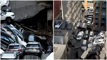 Tragedie in New York parcare cu patru etaje prabusita Un mort si mai multi raniti Video