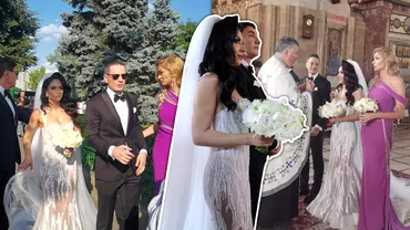 Primele imagini de la nunta verii Ameri Nasrin sa casatorit Ce rochie indrazneata a ales si cum au aparut nasii Cristi Borcea si Valentina Pelinel