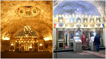Singura biserica din Romania facuta la 240 de metri sub pamant Din ce materiale a fost realizata