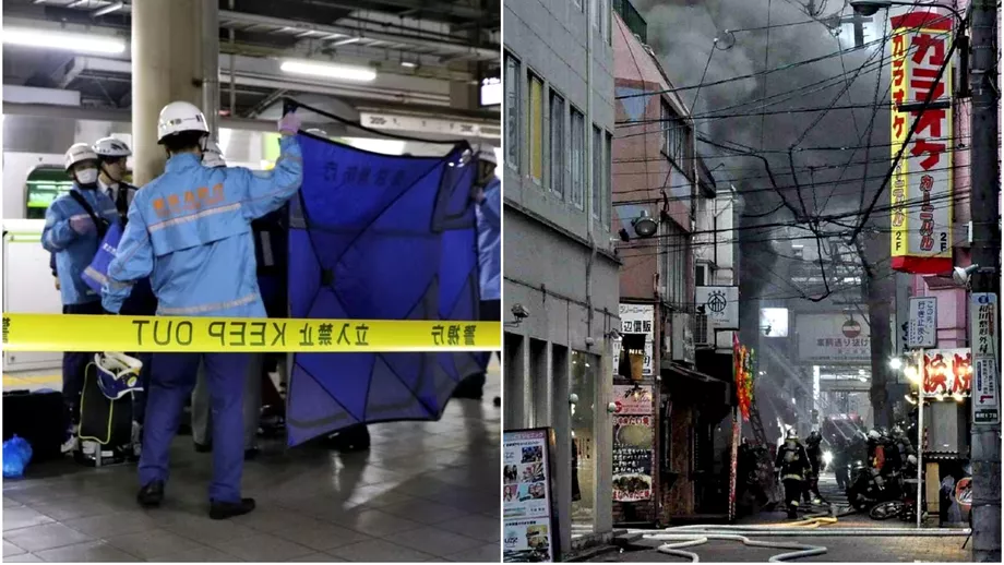 Tragedii in lant in Japonia Atac cu cutitul intrun tren din Tokio Incendiu violent in Kitakyushu