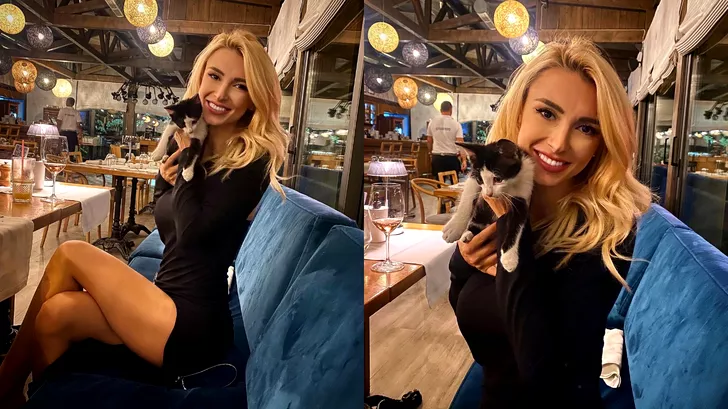 Andreea Bălan a salvat o pisică