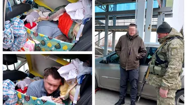Un ucrainean gasit de politistii de frontiera intro cutie pentru bebelusi Barbatul incerca sa fuga de razboi