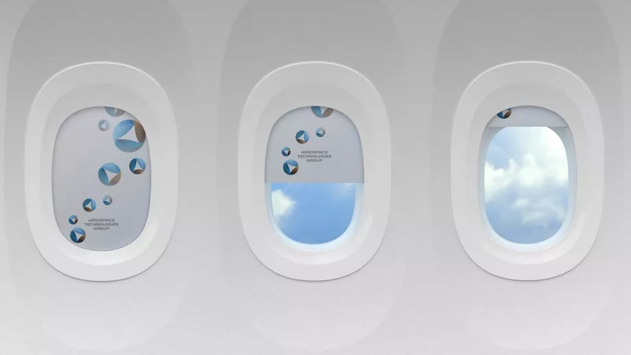 Perdele electronice cu buton Pasagerii avioanelor vor avea la dispozitie o tehnologie scifi pentru intunecarea ferestrelor