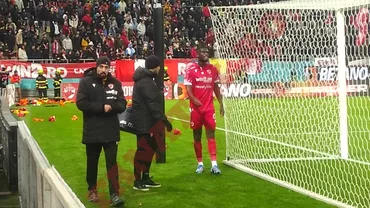 Accidentarea lui Josue Homawoo a recidivat Fundasul a parasit terenul in derbyul cu FCSB