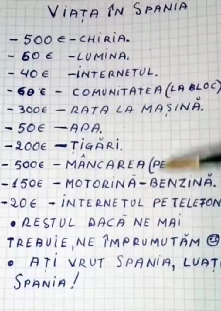 Calculele făcute de român