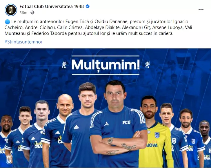 FC U Craiova demitere Eugen Trică