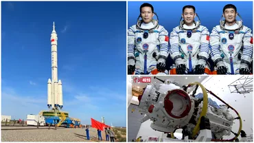 China a lansat primul zbor spatial cu echipaj uman dupa cinci ani Astronautii vor sta trei luni in spatiu