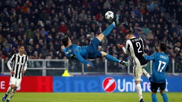 Foarfeca lui Ronaldo din meciul Juventus  Real Madrid 03 a primit titlul de cel mai frumos gol al sezonului Video