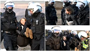 Greta Thunberg retinuta de politia din Germania Activista participa la un protest impotriva exploatarii carbunelui Video