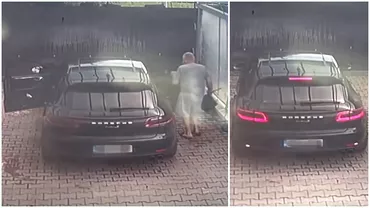 Video Momentul in care soferul unui Porsche pleaca dintro spalatorie cu galeata si peria Dovada ca si bogatii o duc rau