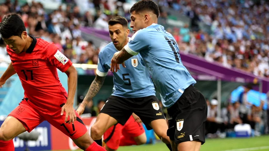 Uruguay  Coreea de Sud 00 in Grupa H la Campionatul Mondial 2022 Primul meci din istorie fara sut pe spatiul portii