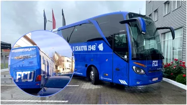 Imagini uluitoare cu autocarul lui FC U Craiova Oltenii au intrat pe interzis la Galati Video