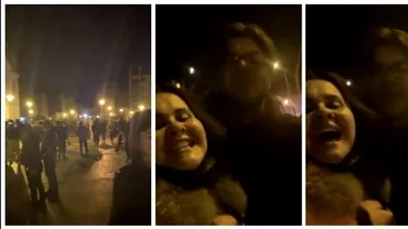 Artistii au iesit in strada Niculina Stoican si alti cantareti de muzica populara au participat la protestele de la Targu Jiu Video
