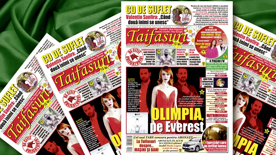 Revista Taifasuri 850 Editorial Fuego Interviu cu Eliza din serialul Vlad  CD de suflet Valentin Sanfira Exclusiv
