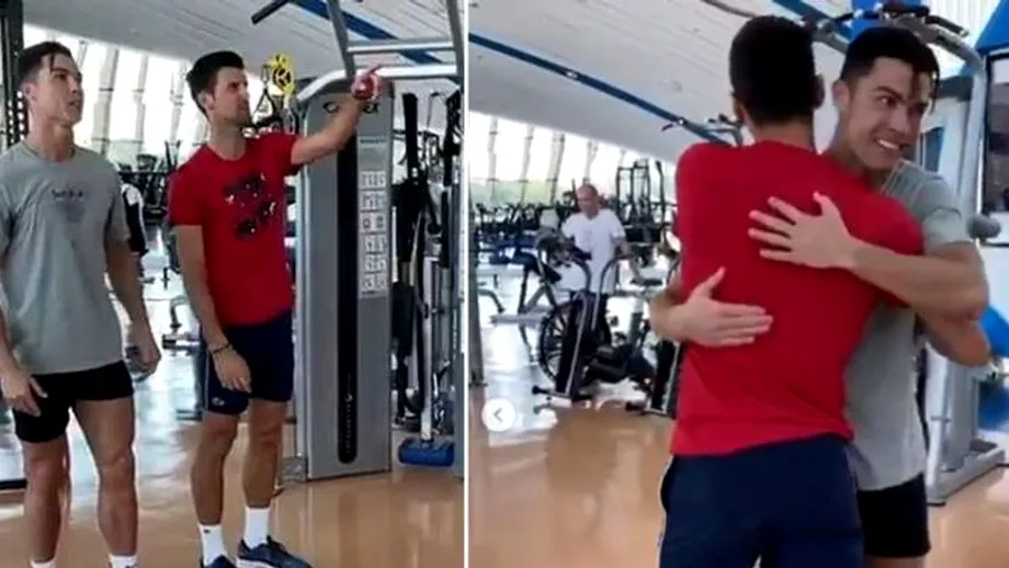 Cristiano Ronaldo lectii pentru Novak Djokovic Portughezul la invatat pe marele tenismen cum sa sara la cap VIDEO