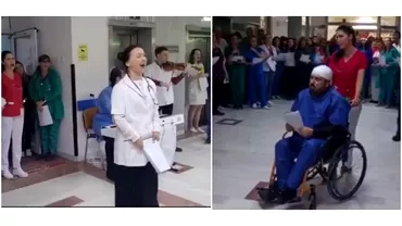Video Momente emotionante la Spitalul Universitar Medicii au cantat colinde alaturi de artistii de la Opera Nationala