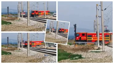 Tragedie feroviara evitata la milimetru Momentul in care o masina de pompieri era sa fie zdrobita de un tren Video