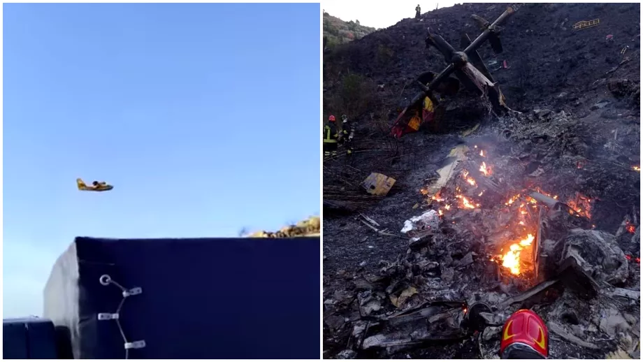 Video Momentul in care un avion se prabuseste pe muntele Etna in Italia Nu exista supravietuitori