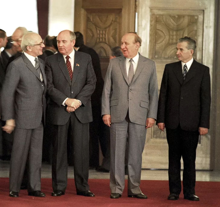 Eric Honecker Mihail Gorbaciov Todor Jivkov Nicolae Ceaușescu