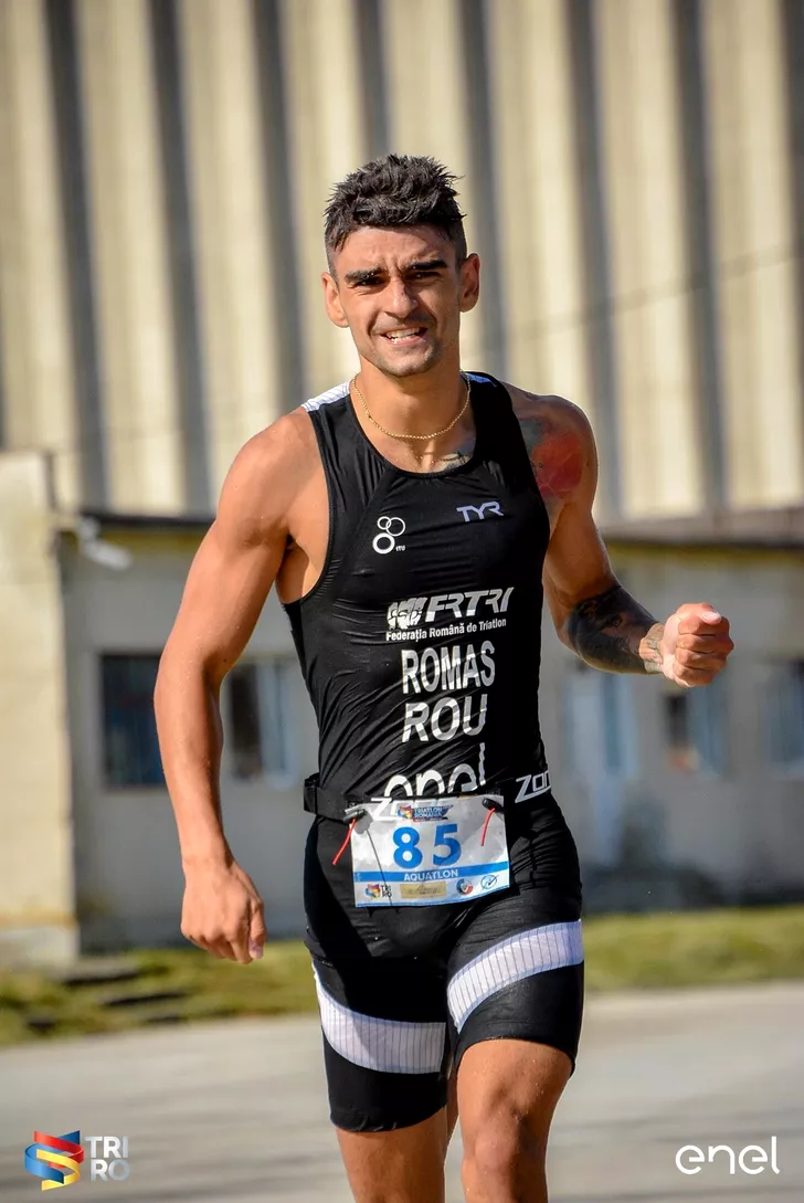 Cătălin Romas în timpul cursei de alergare. Sursă foto: arhivă personală