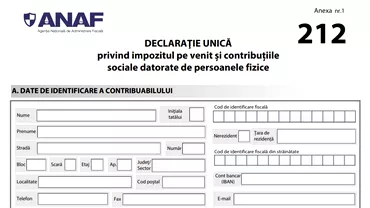 Noul formular pentru declaratia unica 2021 ANAF a modificat modelul