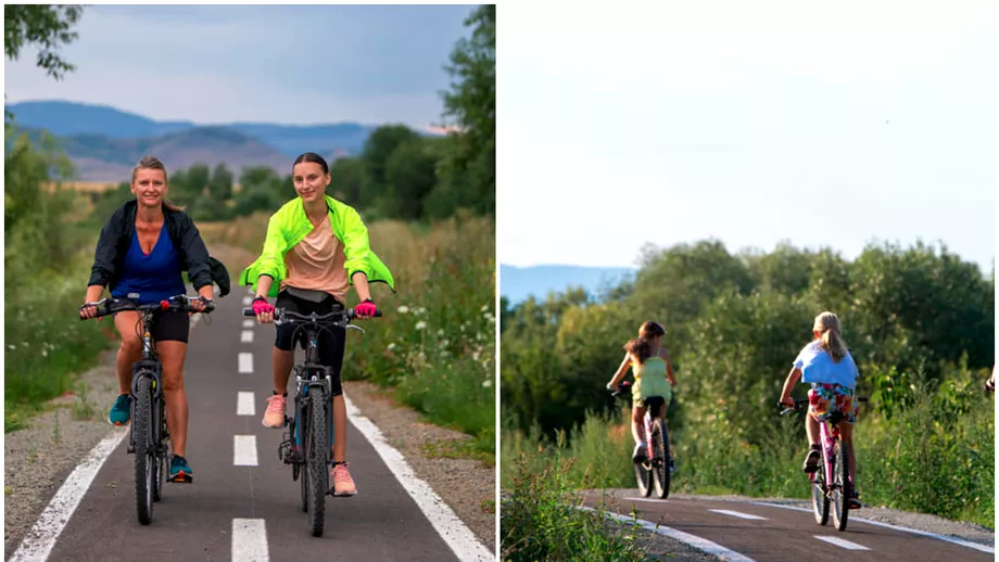 Unic in Romania A fost inaugurata pista de biciclete care te va lasa fara cuvinte Strabate traseul unei foste mocanite