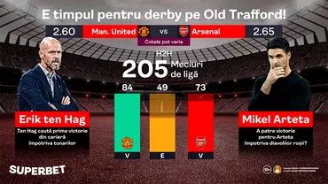 P  Manchester United versus Arsenal se scrie un episod nou al unei rivalitati vechi
