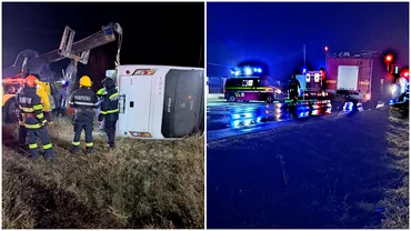Microbuz plin cu pasageri implicat intrun accident grav in Galati Un om a murit