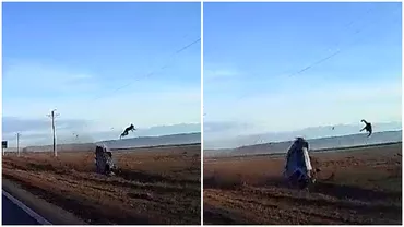 Video Imagini incredibile pe o sosea din Romania un tanar a zburat pur si simplu din masina In ce stare se afla