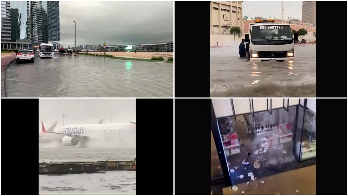 Potop în Dubai. Furtuna violentă care a adus inundații și a anulat zboruri – Video