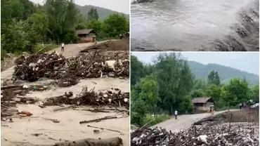 Inundatii devastatoare in judetul Buzau Poduri si gospodarii distruse de viiturile puternice